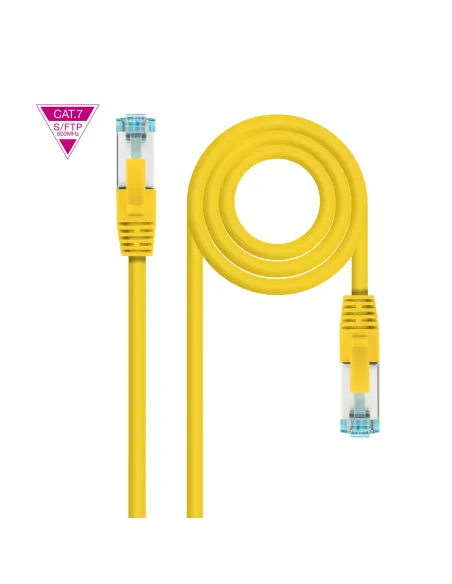 Nanocable Cable de Red Cat.7 600MHZ LSZH SFTP PIMF AWG26, Amarillo, 1 m