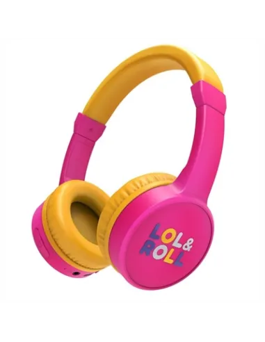 Auriculares micro energy sistem lol&roll pop rosa supraural - bt 5.1 - jack 3.5mm - multiplataforma