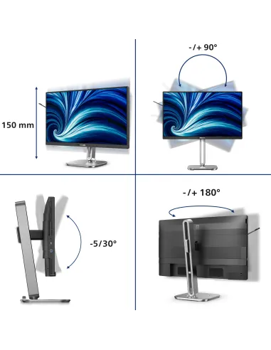 Philips 4000 series 24B2N4200 00 pantalla para PC 60,5 cm (23.8") 1920 x 1080 Pixeles Full HD LCD Gris