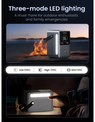 Ugreen Nexode Power Bank 48000 mAh Litio Gris