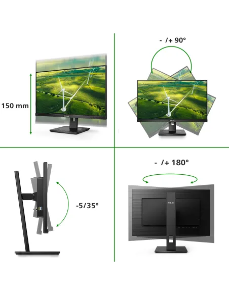 Philips 242B1G 00 pantalla para PC 60,5 cm (23.8") 1920 x 1080 Pixeles Full HD LED Negro