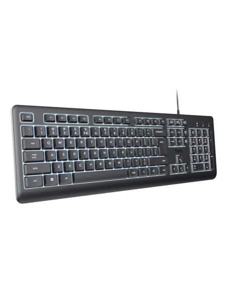 Trust Primo Beleuchtete teclado Hogar   Oficina USB QWERTY Español Negro