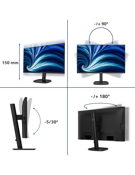 Philips 3000 series 27B2U3601 00 pantalla para PC 68,6 cm (27") 2560 x 1440 Pixeles Quad HD LCD Negro