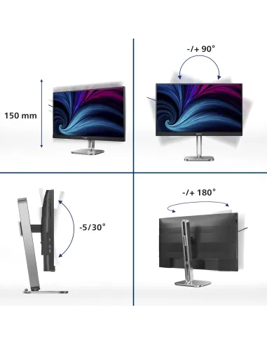 Philips 27B2U4601 00 pantalla para PC 68,6 cm (27") 2560 x 1440 Pixeles Quad HD LCD Gris