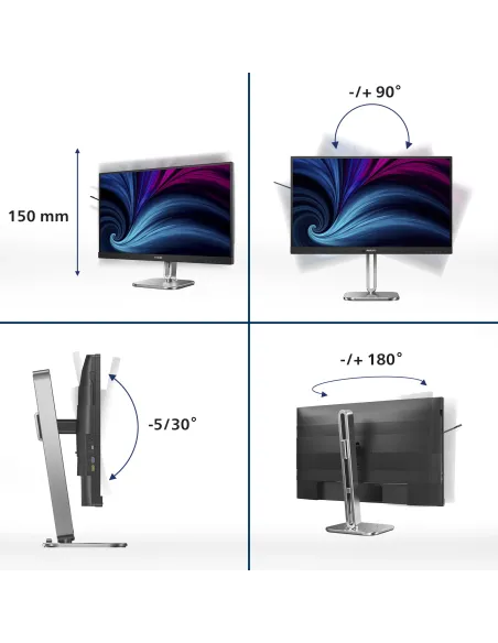 Philips 27B2U4601 00 pantalla para PC 68,6 cm (27") 2560 x 1440 Pixeles Quad HD LCD Gris