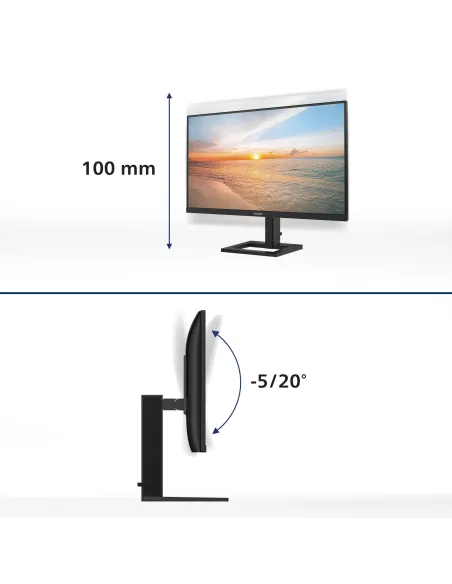 Philips 1000 series 27E1N1800AE 00 pantalla para PC 68,6 cm (27") 3840 x 2160 Pixeles 4K Ultra HD LED Negro