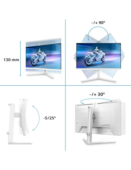 Philips Evnia 5000 pantalla para PC 68,6 cm (27") 3840 x 2160 Pixeles 4K Ultra HD LCD Blanco