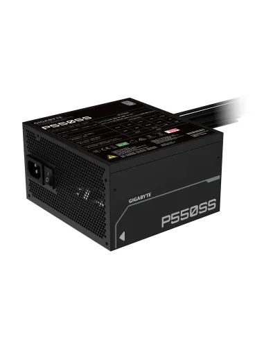 GIGABYTE P550SS Fuente de Alimentación - PCIe 5.0, 80 PLUS Silver, Ventilador de 120 mm, Compatible con ATX 3.0, Enchufe EU