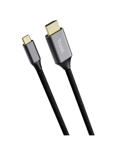 Trust 25630 cambiador de género para cable USB-C HDMI Negro, Plata