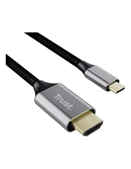 Trust 25630 cambiador de género para cable USB-C HDMI Negro, Plata
