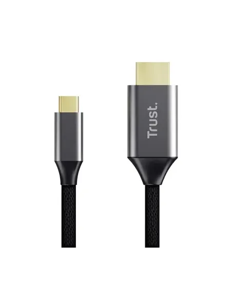 Trust 25630 cambiador de género para cable USB-C HDMI Negro, Plata