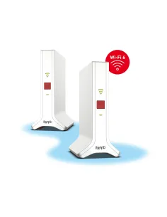 Mesh Set FRITZ! 4200 2-pack Edition International Doble banda (2,4 GHz   5 GHz) Wi-Fi 6 (802.11ax) Rojo, Blanco 2x2 4x4