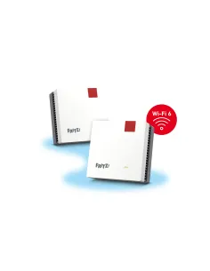 Mesh Set FRITZMESH SET 1600 2-PACK EDITION INTERNATIONAL Doble banda (2,4 GHz   5 GHz) Wi-Fi 6 (802.11ax) Rojo, Blanco Interno