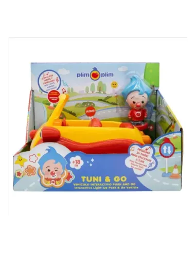 Vehiculo interactivo tuni & plim plim  push and go