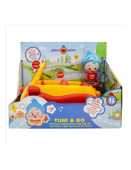 Vehiculo interactivo tuni & plim plim  push and go