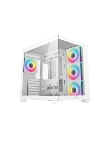 Caja ordenador gaming deepcool cg530 atx rgb cristaltemplado blanca