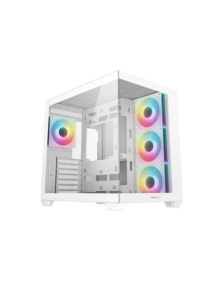 Caja ordenador gaming deepcool cg530 atx rgb cristaltemplado blanca