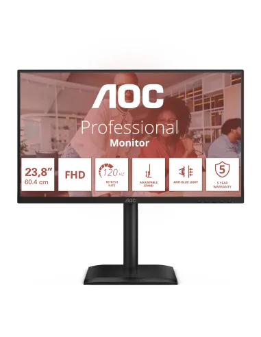 AOC 24E4U pantalla para PC 60,5 cm (23.8") 1920 x 1080 Pixeles Full HD LED Negro