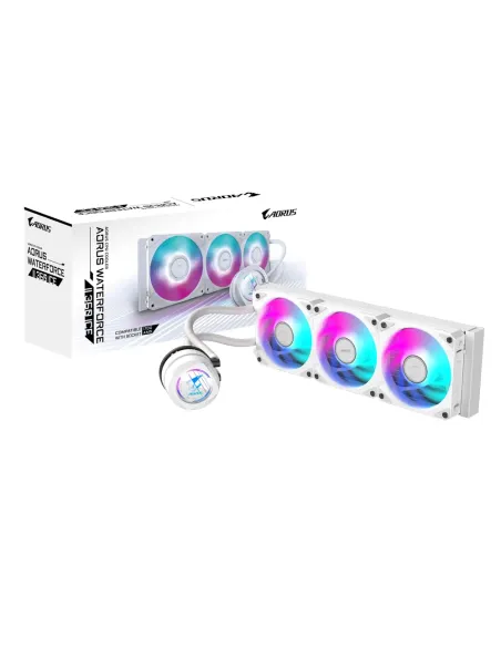 GIGABYTE AORUS WATERFORCE II 360 ICE Refrigerador de CPU líquido AIO - 3x ventiladores ARGB de 120 mm, mecanismo de conexión