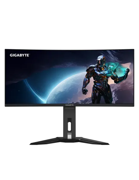 GIGABYTE Monitor de juegos curvo OLED WQHD MO34WQC2 de 34" - 3440 x 1440, 240Hz, 0.03ms, KVM, 250 cd m², FreeSync Premium Pro,
