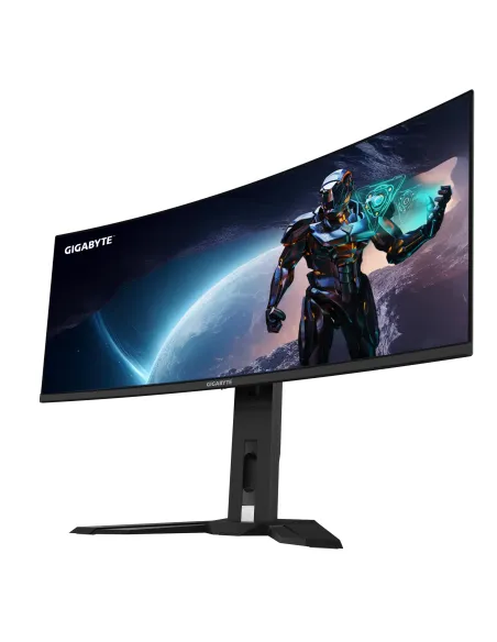 GIGABYTE Monitor de juegos curvo OLED WQHD MO34WQC2 de 34" - 3440 x 1440, 240Hz, 0.03ms, KVM, 250 cd m², FreeSync Premium Pro,