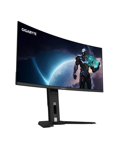 GIGABYTE Monitor de juegos curvo OLED WQHD MO34WQC2 de 34" - 3440 x 1440, 240Hz, 0.03ms, KVM, 250 cd m², FreeSync Premium Pro,