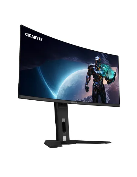 GIGABYTE Monitor de juegos curvo OLED WQHD MO34WQC2 de 34" - 3440 x 1440, 240Hz, 0.03ms, KVM, 250 cd m², FreeSync Premium Pro,