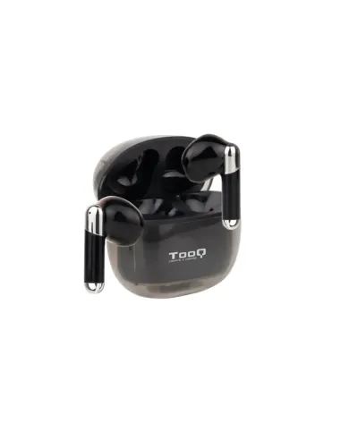 TooQ Onyx Auriculares Inalámbricos + Micrófono Bluetooth con Estuche de Carga, Negros