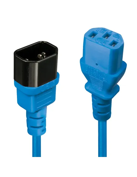 Lindy 30470 cable de transmisión Azul 0,5 m C14 acoplador C13 acoplador