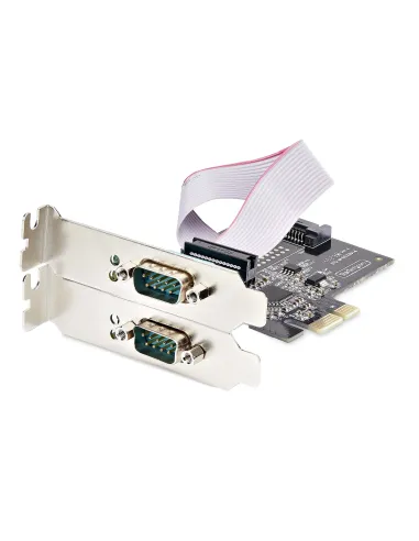 StarTech.com Tarjeta Serie PCIe de 2 Puertos - Tarjeta Serial PCI Express de 2 Puertos DB9 RS232 RS422 RS485 -Incluye Brackets