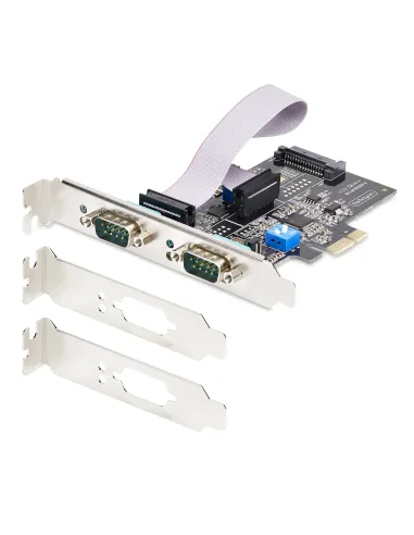StarTech.com Tarjeta Serie PCIe de 2 Puertos - Tarjeta Serial PCI Express de 2 Puertos DB9 RS232 RS422 RS485 -Incluye Brackets