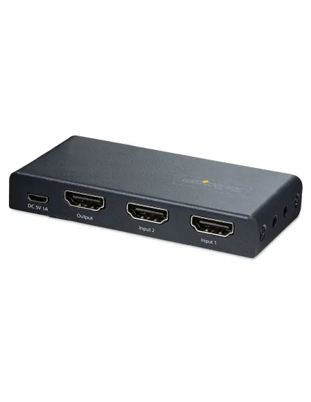 StarTech.com Switch Conmutador HDMI de 2 Puertos de 8K - Selector HDMI 2.1 UHD de 4K a 120Hz 8K 60Hz - HDR10+ - Adaptador de
