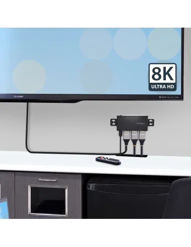StarTech.com Switch Conmutador HDMI de 2 Puertos de 8K - Selector HDMI 2.1 UHD de 4K a 120Hz 8K 60Hz - HDR10+ - Adaptador de