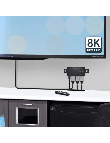 StarTech.com Switch Conmutador HDMI de 2 Puertos de 8K - Selector HDMI 2.1 UHD de 4K a 120Hz 8K 60Hz - HDR10+ - Adaptador de