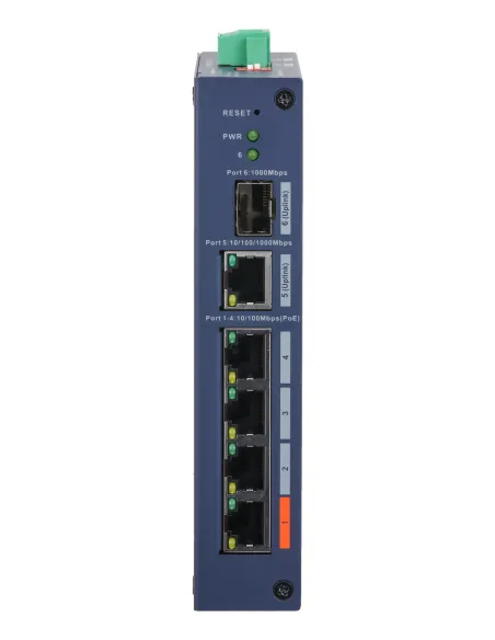 Dahua Technology CHS4106-4ET-60 switch Gestionado L2 Fast Ethernet (10 100) Energía sobre Ethernet (PoE) Escritorio Azul