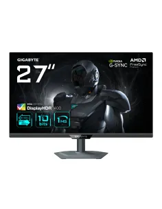GIGABYTE G27U Monitor de juego 27” 4K UHD - Modo dual (4K 160Hz o FHD 320Hz), 3840 x 2160, 1ms, 350 cd m², FreeSync Premium,
