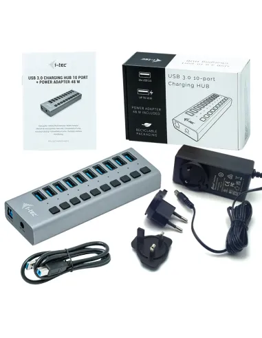 i-tec USB 3.0 Charging HUB 10 port + Power Adapter 48 W