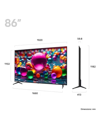 LG 86UA75006LA Televisor 2,18 m (86") 4K Ultra HD Smart TV Wifi Negro