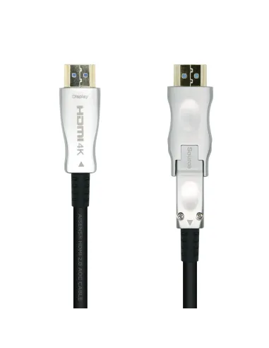 AISENS Cable HDMI V2.0 AOC Desmontable Premium Alta Velocidad   HEC 4k@60Hz 4 4 4 18Gbps, A M-D A M, Negro, 30m