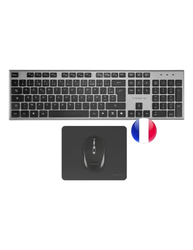 Tacens 6ZENITHFR teclado Ratón incluido Hogar   Oficina RF inalámbrico AZERTY Francés Gris