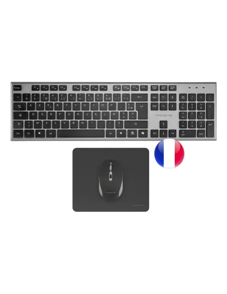 Tacens 6ZENITHFR teclado Ratón incluido Hogar   Oficina RF inalámbrico AZERTY Francés Gris