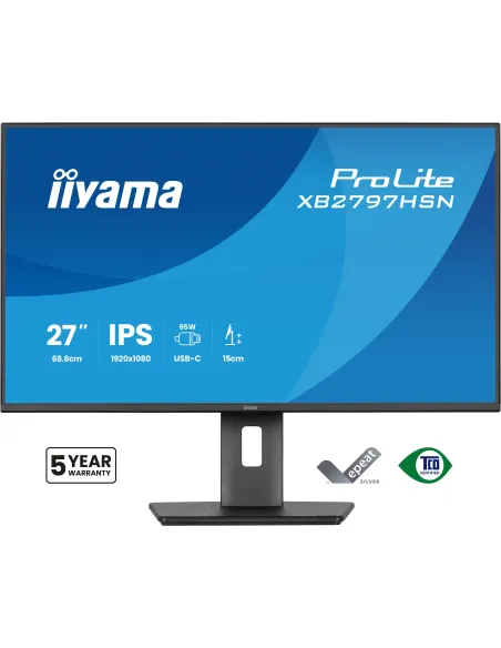 iiyama ProLite XB2797HSN-B1 pantalla para PC 68,6 cm (27") 1920 x 1080 Pixeles Full HD LCD Negro