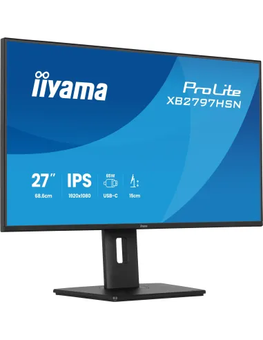 iiyama ProLite XB2797HSN-B1 pantalla para PC 68,6 cm (27") 1920 x 1080 Pixeles Full HD LCD Negro