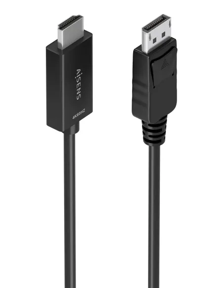 AISENS Cable conversor DisplayPort a HDMI 4K@60Hz, DP M-HDMI M, Negro, 3.0m