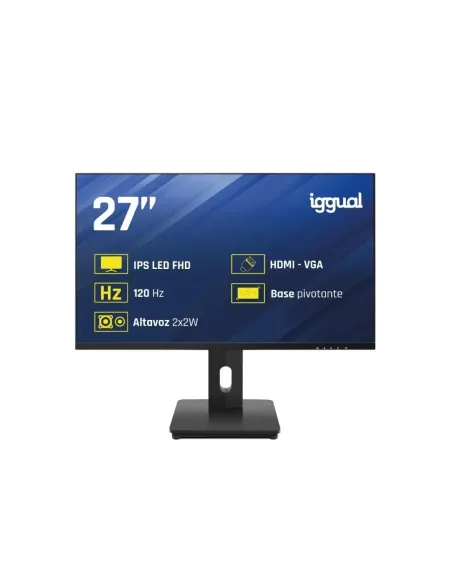 iggual Monitor 27" VGA HDMI 120Hz pivotante AA MM