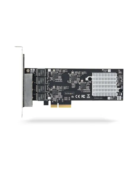 StarTech.com Tarjeta PCI Express de Red Ethernet 4 Puertos NBASE-T 2,5G - NIC I225-V - Tarjeta de Red de 4 Puertos para