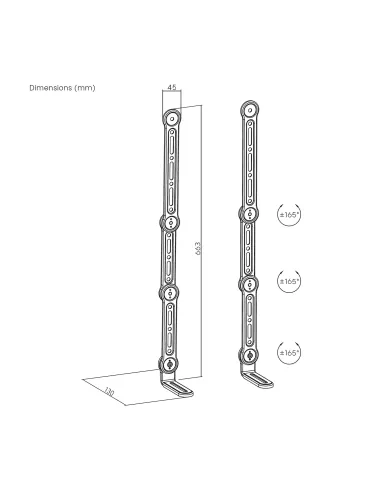 AISENS Soporte Universal Para Barra de Sonido, Negro