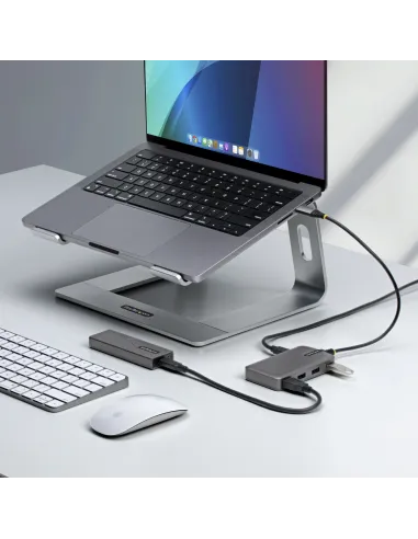 StarTech.com Hub USB de 4 Puertos USBA - USB 3.0 de 5Gbps - Alimentado por el Bus - Concentrador USB-C de 4 Puertos USB-A con