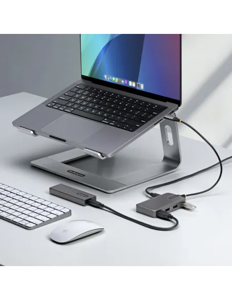 StarTech.com Hub USB de 4 Puertos USBA - USB 3.0 de 5Gbps - Alimentado por el Bus - Concentrador USB-C de 4 Puertos USB-A con
