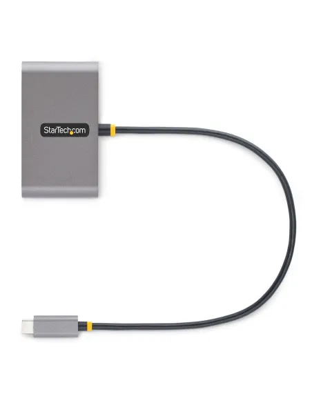StarTech.com Hub Concentrador USB-C de 4 Puertos con Entrega de Alimentación de 100W de Paso - Ladrón USB Tipo C - - 2x USB-A +